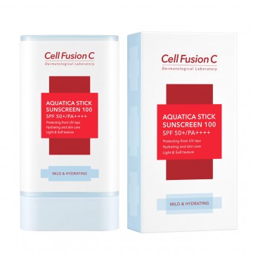 „Aquatica Stick Sunscreen 100 SPF50+/PA++++” drėkinanti pieštukinė apsauga nuo saulės, Cell Fusion C