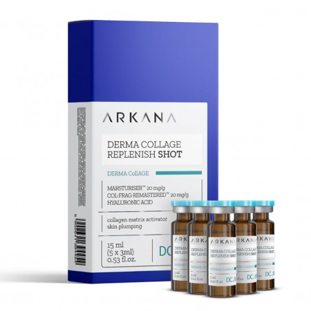 Drėkinamasis kolageno rekonstrukcijos serumas „Derma CollAGE Replenish Shot“, Akrana, 5x3 ml