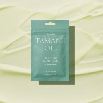 RATED GREEN Raminanti plaukų kaukė „Cold Press Tamanu Oil Soothing Scalp Pack with Black Currant“